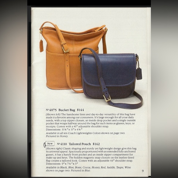 Vintage Coach Red Tailored Pouch # 4110 LightWeights Collection no hangtag - Picture 16 of 16